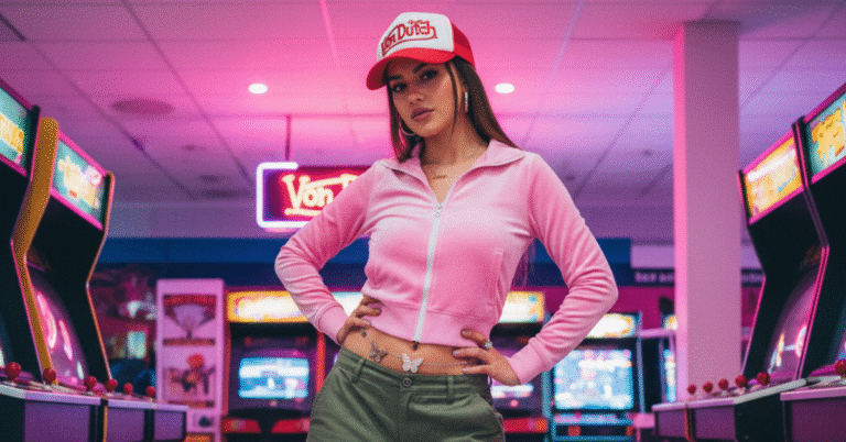 Stylish Von Dutch Hat with bold logo in Y2K fashion style